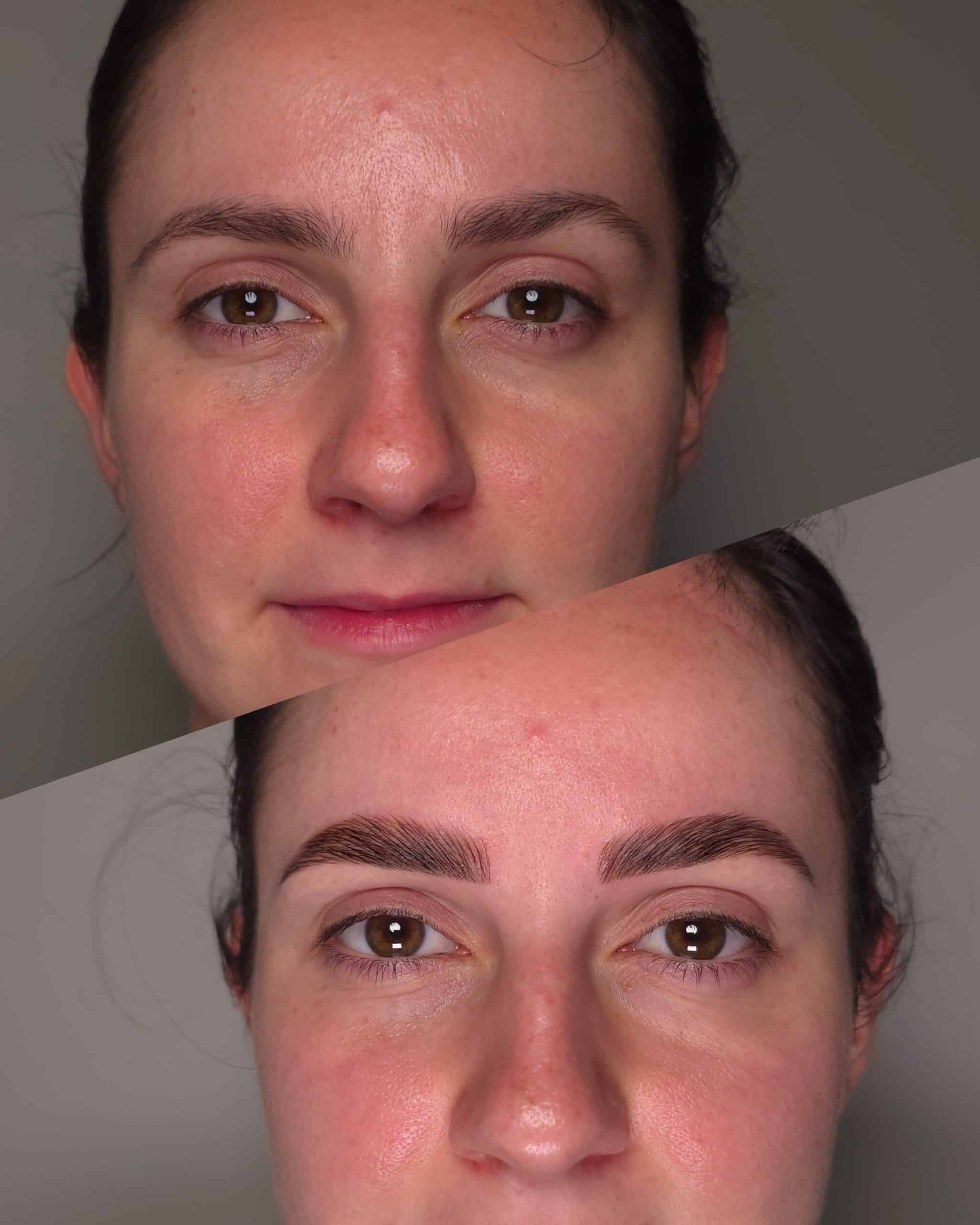 Naturalny efekt po stylizacji brwi w Krakowie